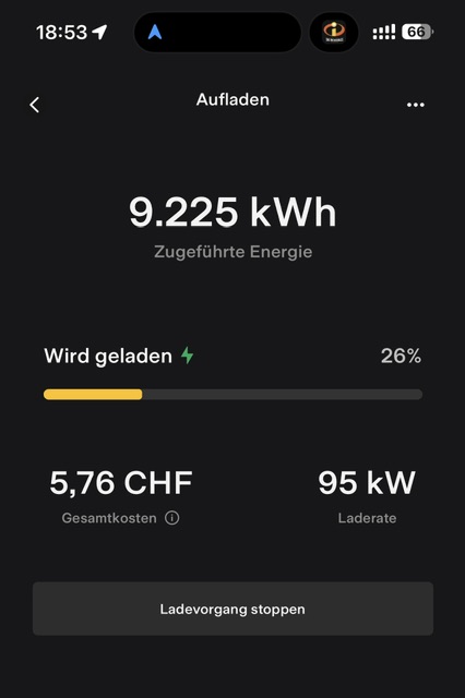 Meldungen Tesla SC App