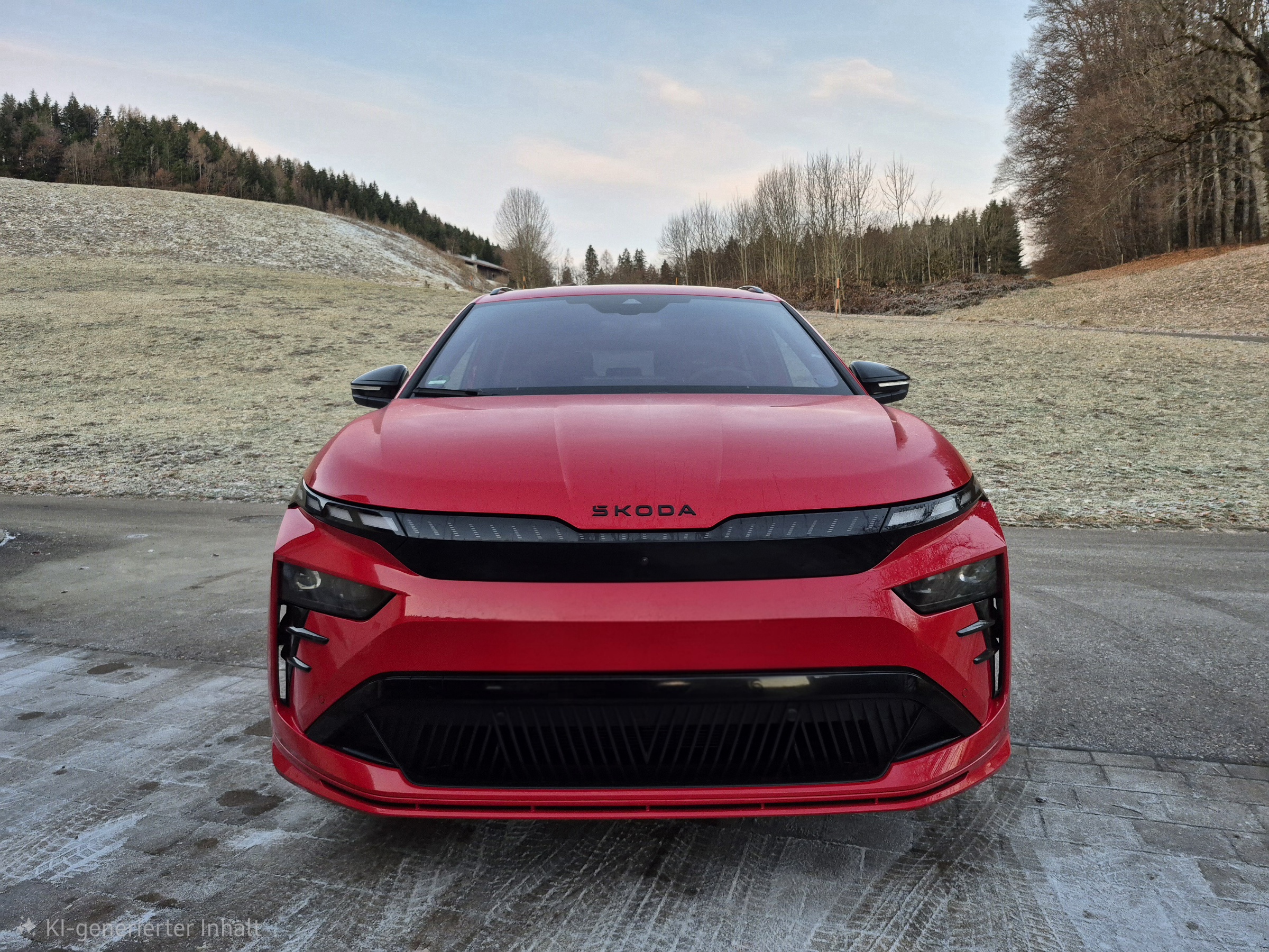 Unser neuer Enyaq RS in velvet rot
