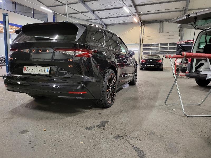 Winterreifen & Distanzscheiben montiert