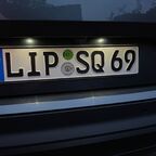 Kennzeichenleuchte abgedimmt