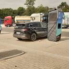 Neuer Ladepark an der A7.