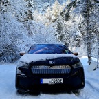 Der Enyaq macht auch im Winter eine gute Figur